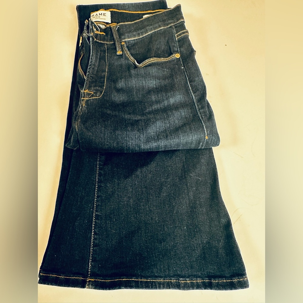 Frame 'le high flare' jeans, blue, women size 28 New no tags - Picture 4 of 10